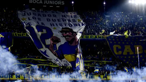 La hinchada de Boca en el empate ante Unión.
