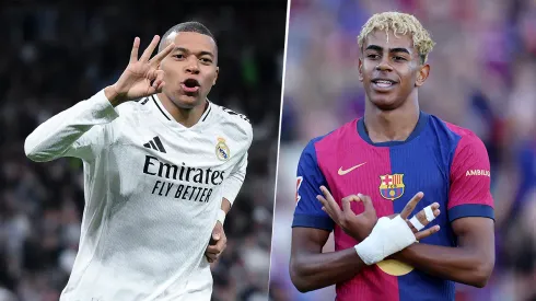 Kylian Mbappé y Lamine Yamal, jugadores estrellas de Real Madrid y Barcelona.