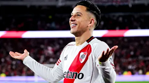 Sebastián Driussi celebra su primer gol ante Godoy Cruz.