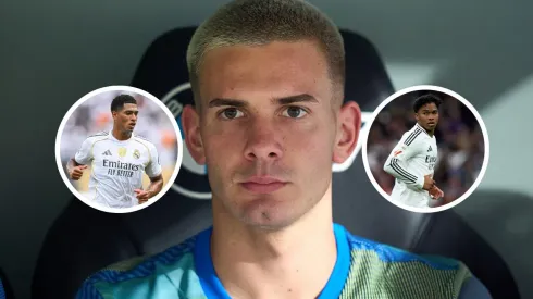 Jude Bellingham y Endrick saludaron a Franco Mastantuono tras su debut como jugador del Real Madrid.