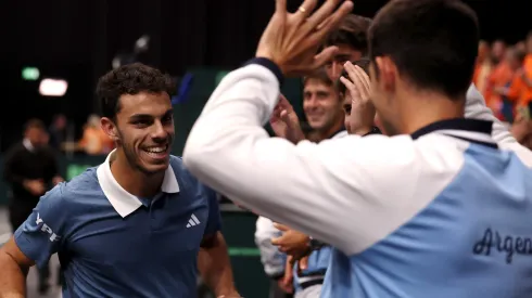 Fran Cerúndolo celebra su triunfo para poner 2-0 a Argentina