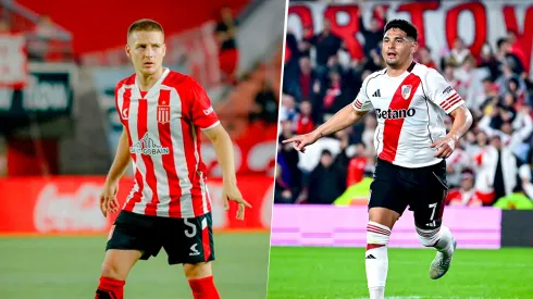 Santiago Ascacibar y Maximiliano Salas, futbolistas de Estudiantes de La Plata y River Plate.