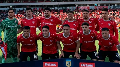 El equipo de Independiente frente a Banfield.