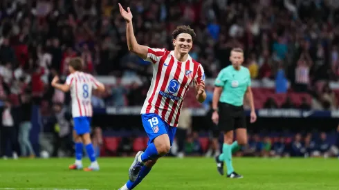 El festejo de Julián Álvarez en uno de sus goles.