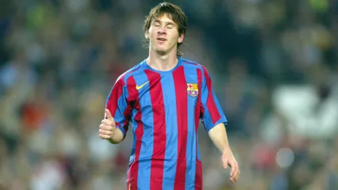 Lionel Messi en sus inicios en Barcelona