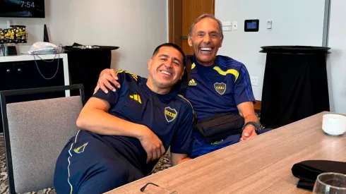 Juan Román Riquelme y Miguel Ángel Russo.