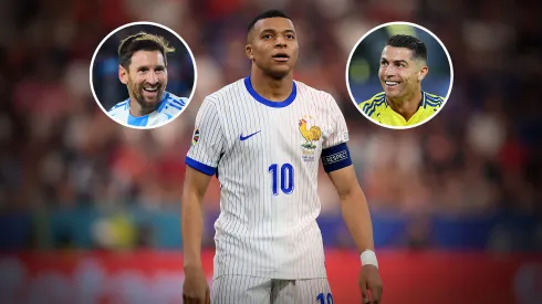 Kylian Mbappé, Cristiano Ronaldo y Lionel Messi.