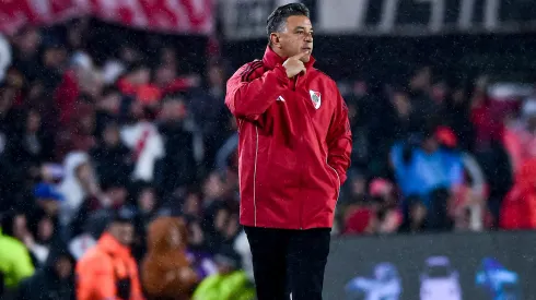Gallardo durante la derrota de River ante Sarmiento.
