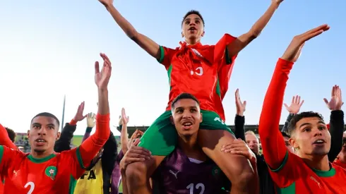 El seleccionado de Marruecos celebra la clasificación a la final del Mundial Sub 20.