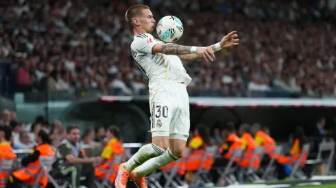 Franco Mastantuono busca su primer gol por Champions League.