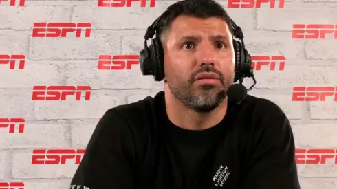 El Kun Agüero en su streaming por ESPN.