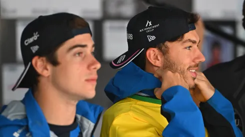 Colapinto y Gasly durante el GP de Brasil.