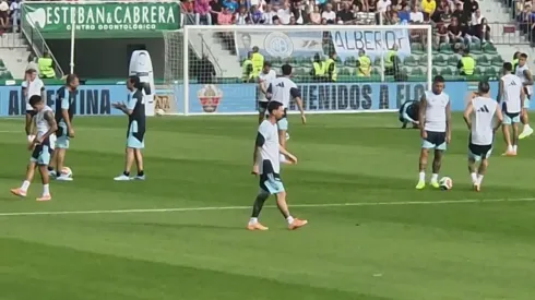 La Selección Argentina en el entrenamiento en cancha de Elche.