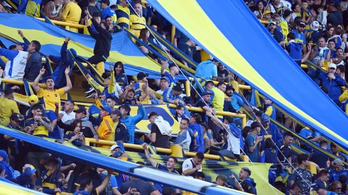 Los hinchas de Boca, presentes ante Talleres.