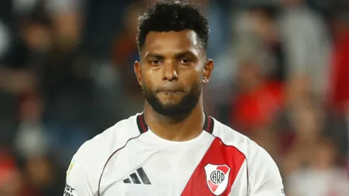Miguel Ángel Borja, delantero colombiano que se va libre de River.