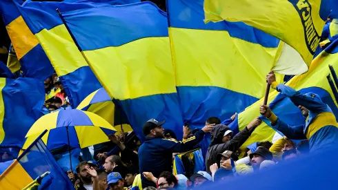 Los hinchas de Boca, en La Bombonera ante Argentinos Juniors.