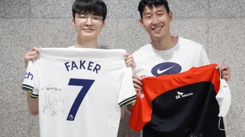 Faker y Heung-min Son se encuentran en un crossover entre T1 y el Tottenham