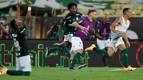 Nos minutos finais, Palmeiras fez o gol do título contra o Santos (Crédito: Getty Images)
