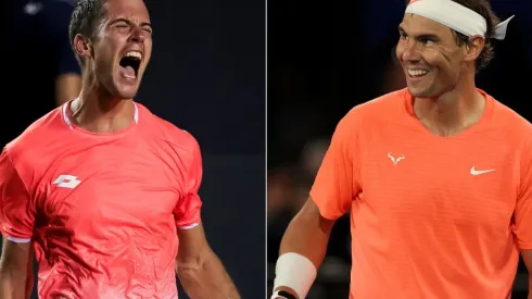 Laslo Djere x Rafael Nadal duelam hoje (08), na Rod Laver Arena, pelo Australian Open
