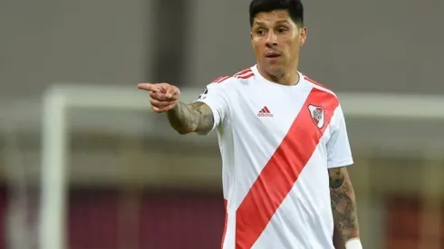 Enzo Perez deve atuar no gol mesmo lesionado para o River Plate completar 11 jogadores em campo pela Libertadores. (Foto: Getty Images)
