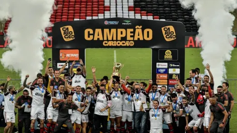 Flamengo vence o Fluminense por 3 x 1 e conquista o Campeonato Carioca pela terceira vez consecutiva. (Foto: Thiago Ribeiro/AGIF)
