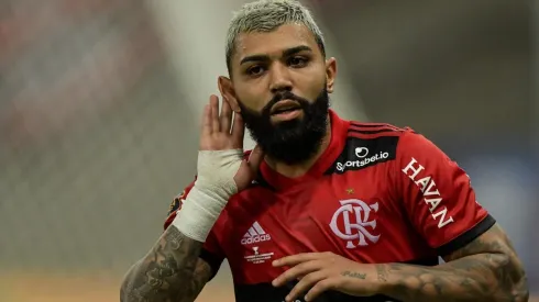 Gabigol provoca Fluminense após conquistar mais um título do estadual em cima do rival. (Foto:  Thiago Ribeiro/AGIF)
