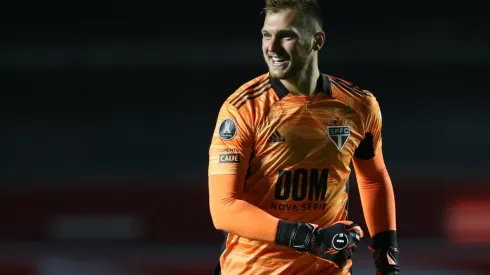 Lucas Perri, na vitória do São Paulo sobre o Sporting Cristal (Foto: Getty Images)
