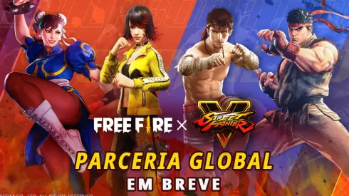 Free Fire x Street Fighter V terá diversos eventos e itens especiais dentro do jogo

