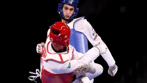 Na foto, os  taekwondistas Simone Alessio e Icaro Miguel, nos Jogos de Tóquio. (Foto: Getty Images)
