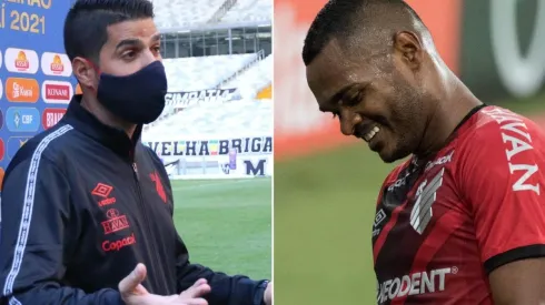 António e Nikão: treinador explicou ausência do meia (Fotos: Fernando Moreno/AGIF e Robson Mafra/AGIF)
