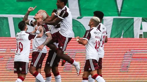 Comemoração de jogadores do Flamengo
