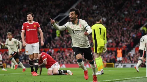 Salah carimbou o prêmio de jogador do mês, com direito a atuação histórica em Old Trafford (Getty Images)
