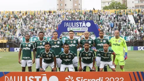 Palmeiras x Água Santa: equipe palmeirense que enfrentou o São Bernardo (Foto: Cesar Greco/ SE Palmeiras))
