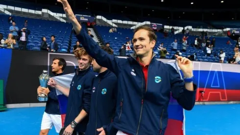 Medvedev, hoje número 1 do mundo, liderou o time russo na conquista da ATP Cup, de 2021
