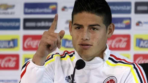 Foto: Rodrigo Saenz/Agencia Uno/AGIF James Rodriguez durante coletiva de imprensa da Colombia no estadio San Carlos de Apoquindo
