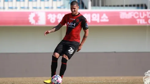 Foto: Divulgação/Gyeongnam | Tiago Orobó acumula 7 gols e uma assistência
