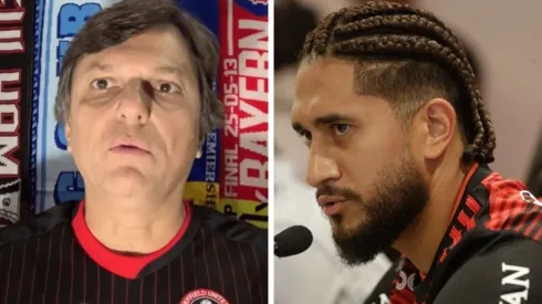 Fotos: Reprodução/Youtube e Gilvan de Souza/CRF - Mauro Cezar questiona ausência de Pablo no banco do Flamengo em clássico contra Botafogo