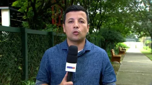 Foto: Reprodução/SporTV – André Hernan trouxe informação de que Maicon desfalca Santos contra o Coritiba
