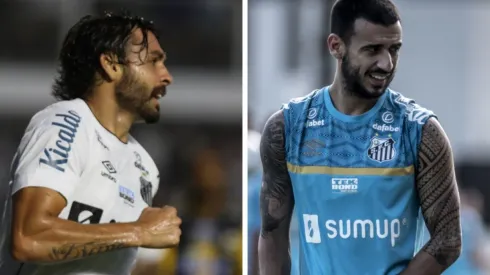 Fotos: Foto: Pedro Ernesto Guerra Azevedo e Ivan Storti/Santos FC - Goulart x Camacho é um dilema de Bustos para jogo contra o Athletico-PR