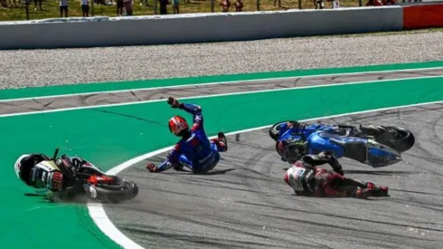 Foto: Twitter Oficial MotoGP – Momento do acidente do último domingo
