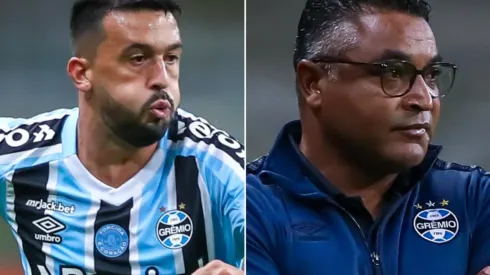 Fotos: Lucas Uebel/Grêmio/Divulgação – Edilson e Roger Machado: lateral e técnico abriram o jogo sobre polêmica
