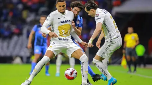 Foto: Manuel Velasquez/Getty Images – Higor Meritão (à esquerda) foi sugerido ao Palmeiras após boas atuações pelo Pumas-MEX
