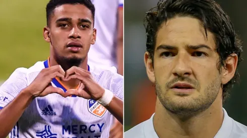 Fotos: Minas Panagiotakis/Getty Images/Canadá e Miguel Schincariol/Getty Images/Brasil – Brenner e Pato: apontados como alvos do Inter no mercado da bola
