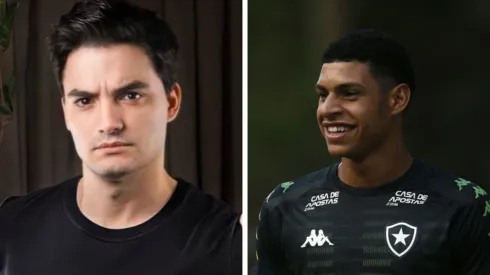 Foto: Montagem de Reprodução/Twitter e Vitor Silva/BFR – Felipe Neto negou que Botafogo tenha sido negado por Luis Henrique em prol do rival
