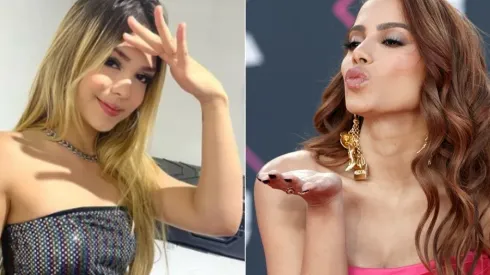 Melody alfinetou Anitta. Foto 1: Reprodução/Instagram Melody – Foto 2: Arturo Holmes/Getty Images
