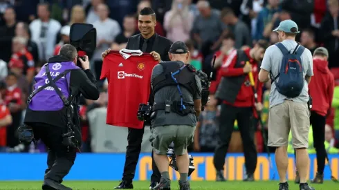 Getty Images/Clive Brunskill – Casemiro assiste primeira vitória do Manchester United na Premier League em 2022/23
