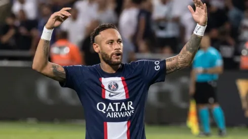 Foto: Amir Levy/Getty Images | Neymar vem sendo elogiado pelo Galtier, treinador do PSG
