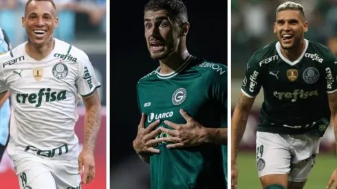 Montagem: fotos de Cesar Greco e Heber Gomes/AGIF – Pedro Raul ganha menos que os reservas Breno Lopes e Navarro, do Palmeiras