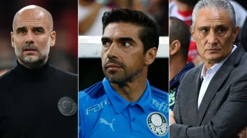 Wagner Meier; Dan Mullan; Justin Setterfield/Getty Images – Pep Guardiola, Abel Ferreira e Tite
