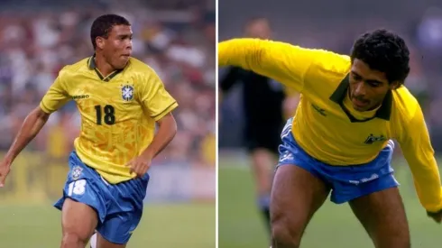 Getty Images/Al Bello e Getty Images/Simon Bruty – Endrick passa Romário e Ronaldo
